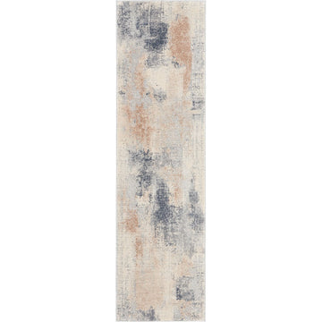 Rustic Textures RUS02 Modern Abstract Distressed Shimmer Carved Hi-Low Textured Durable Polyblend Short-Pile Beige/Grey/IvoryRunner-Nourison-Rug Love - The Most Loved Rug Store